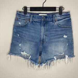 Abercrombie The 4” Mom Short High Rise Cutoff Denim Shorts - Size 29/8